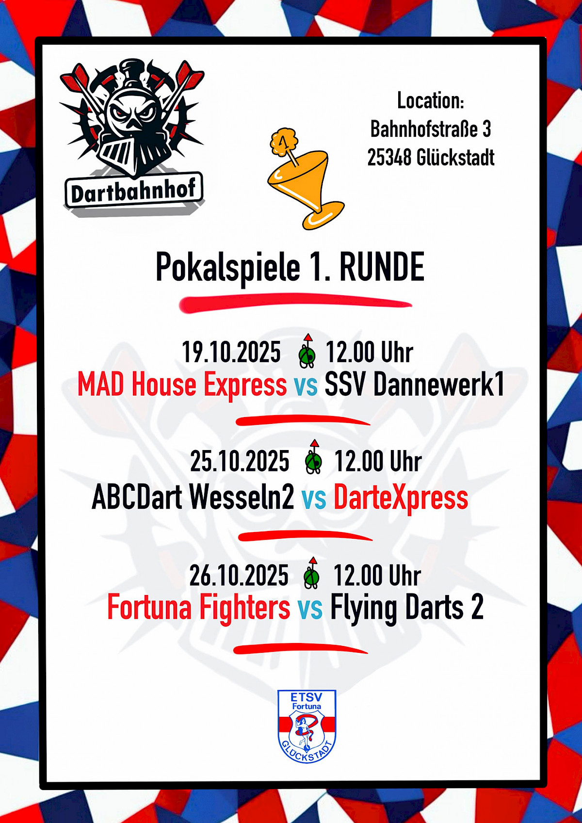 1. Pokalrunde Fortuna Fighters vs. Flying Darts 2